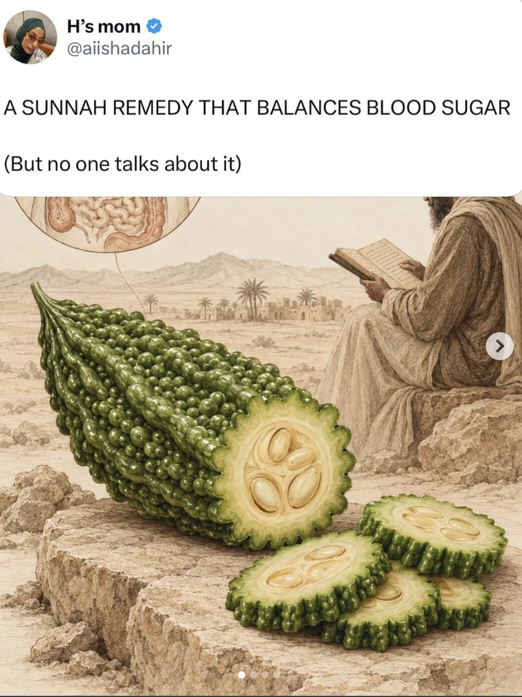 A sunnah remedy that balances blood sugar, and no one talks about it. Bitter melon. Healing comes from Allah; the remedy is only a means.