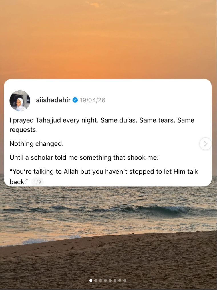 I prayed Tahajjud every night. Same du'as. Same tears. Same requests. Nothing changed — until a scholar told me: you're talking to Allah, but you haven't stopped to let Him talk back.
