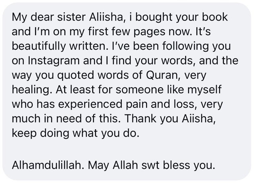 Message from a reader, via Instagram